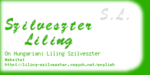 szilveszter liling business card